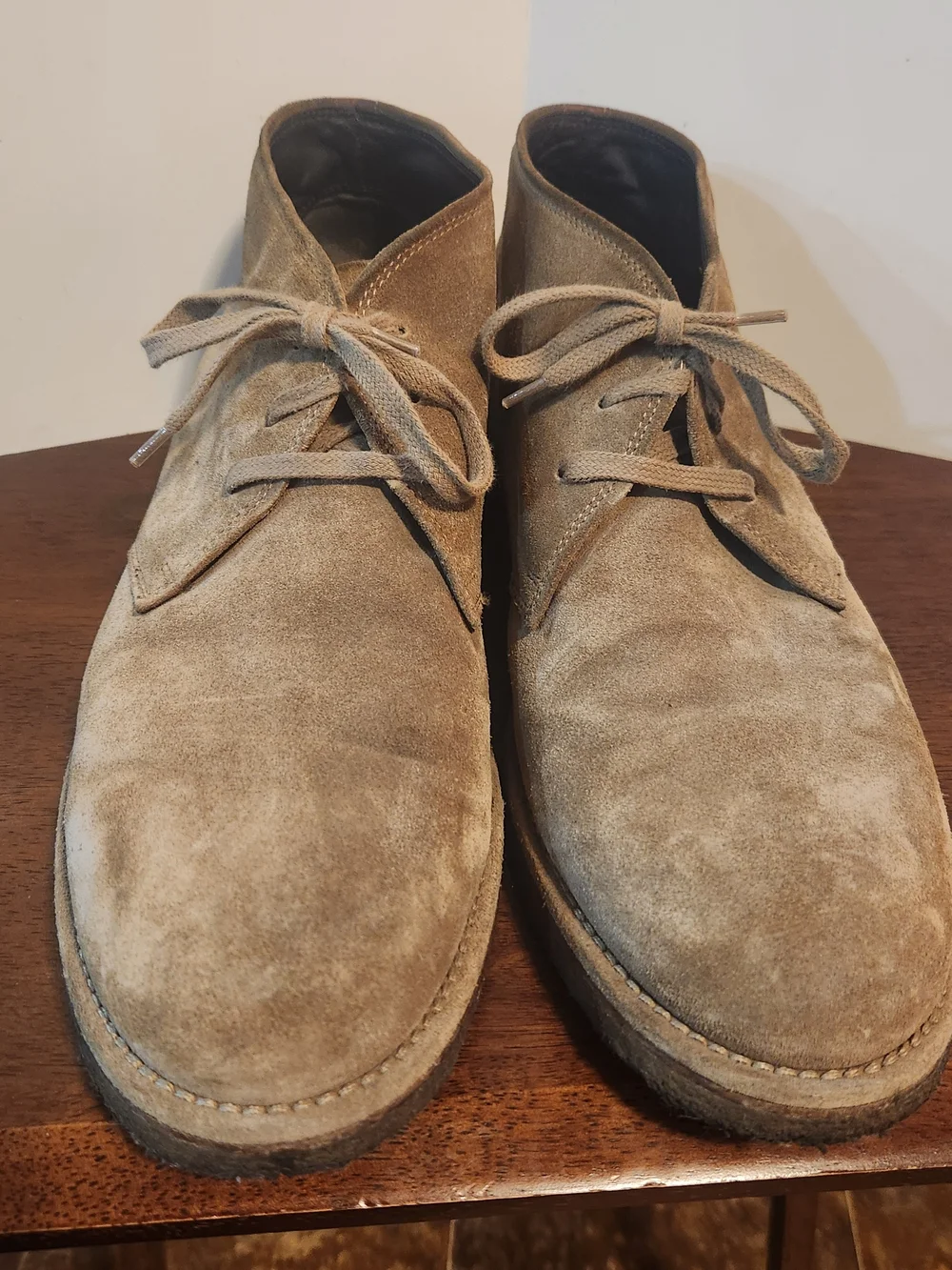 Allen Edmonds Montauk Suede Chukka Boot Crepe Sole Shoe Italy Mens Sz 9D Beige